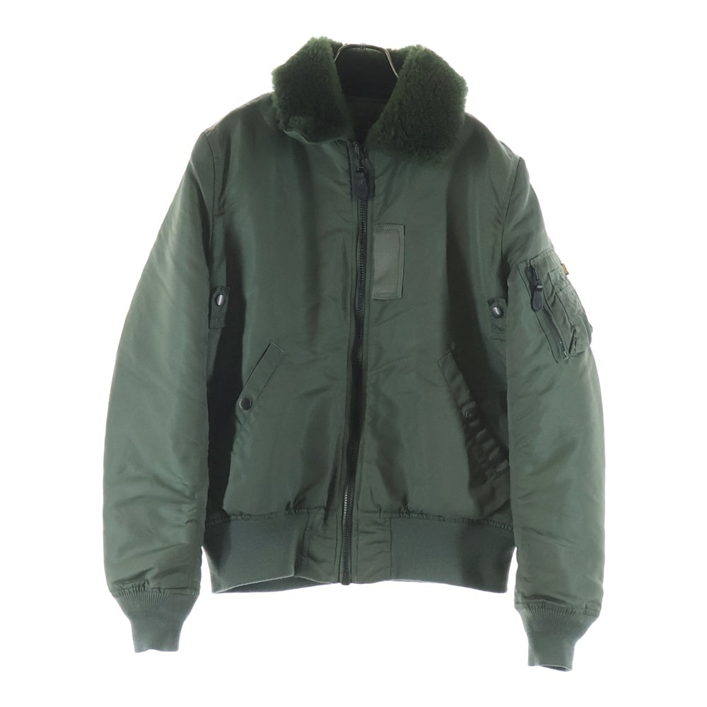 ALPHA INDUSTRIES(アルファ インダストリーズ) B-15 ボアカラー ナイロン フライトジャケット カーキ 20015-049