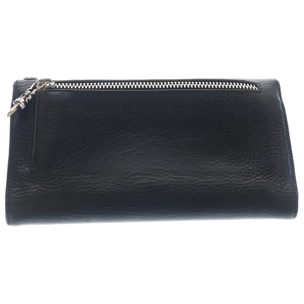CHROME HEARTS(クロムハーツ) WAVE ウェーブ レザーウォレット 財布 ブラックBCA375