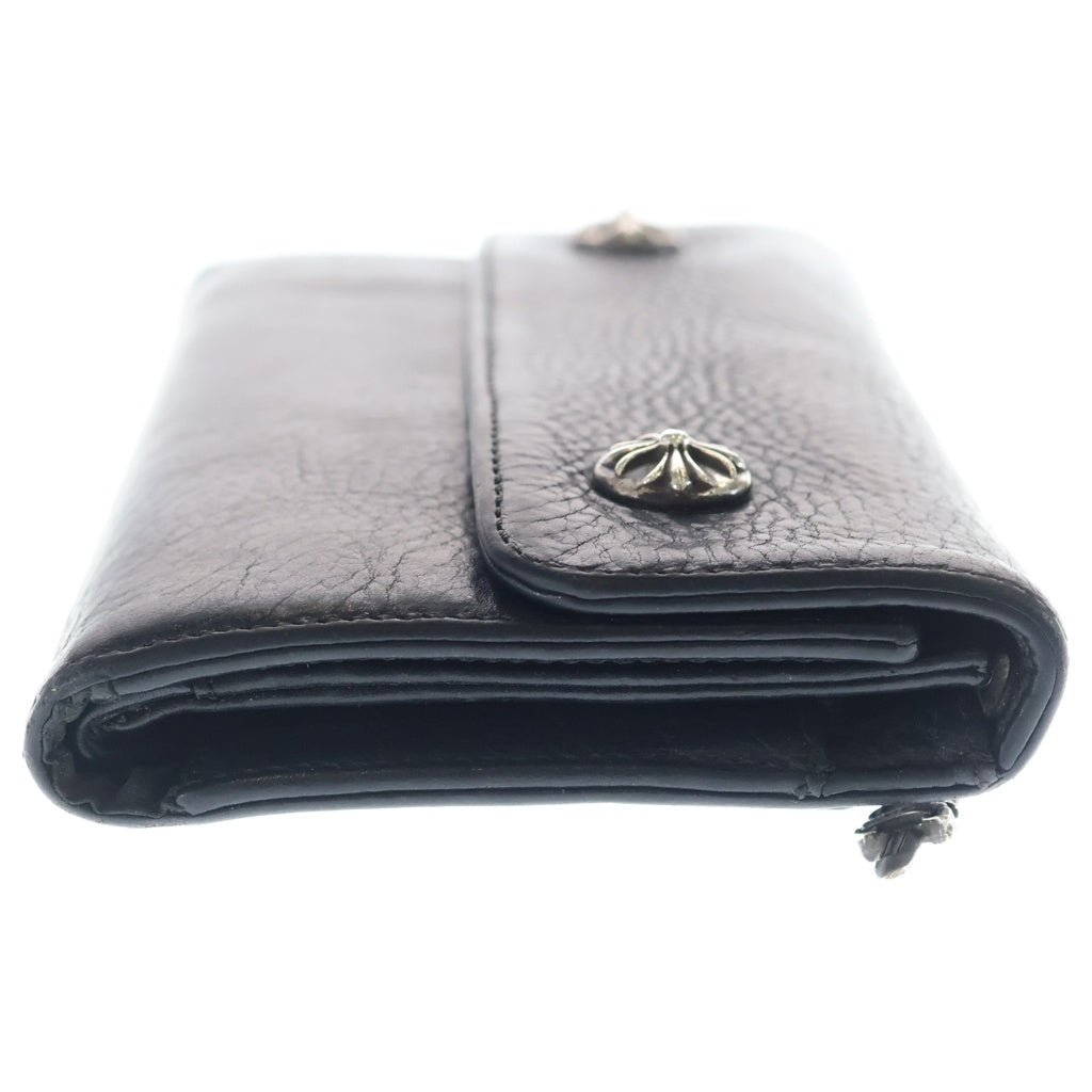 CHROME HEARTS(クロムハーツ) WAVE ウェーブ レザーウォレット 財布 ブラックBCA375