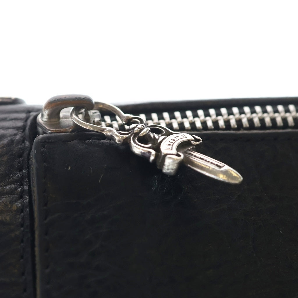 CHROME HEARTS(クロムハーツ) WAVE ウェーブ レザーウォレット 財布 ブラックBCA375