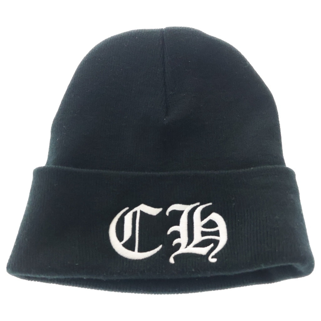 CHROME HEARTS(クロムハーツ) CH Logo Embroidery Beanie CHロゴ刺繍ビーニー ニット帽 ブラック