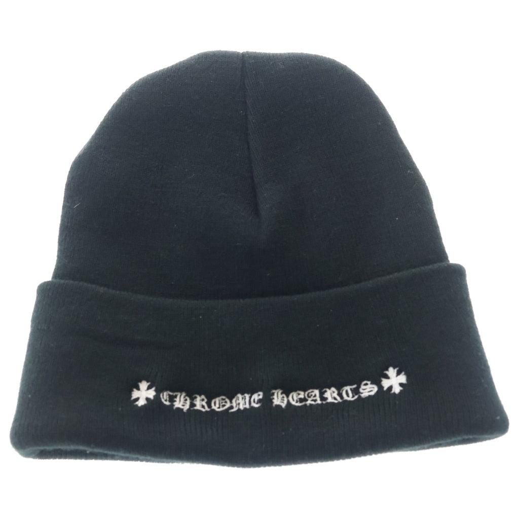 CHROME HEARTS(クロムハーツ) CH Logo Embroidery Beanie CHロゴ刺繍ビーニー ニット帽 ブラック