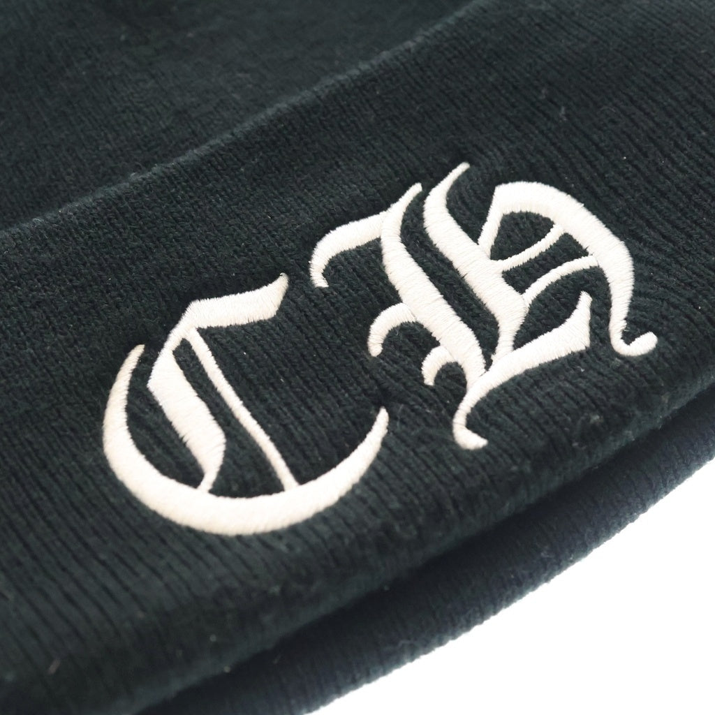 CHROME HEARTS(クロムハーツ) CH Logo Embroidery Beanie CHロゴ刺繍ビーニー ニット帽 ブラック