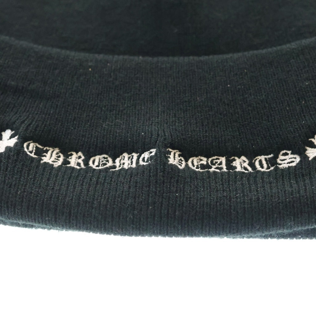 CHROME HEARTS(クロムハーツ) CH Logo Embroidery Beanie CHロゴ刺繍ビーニー ニット帽 ブラック