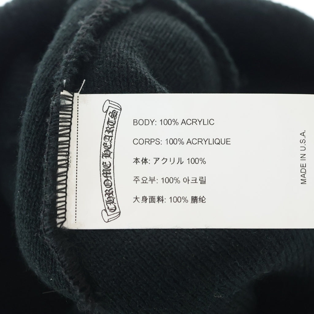 CHROME HEARTS(クロムハーツ) CH Logo Embroidery Beanie CHロゴ刺繍ビーニー ニット帽 ブラック