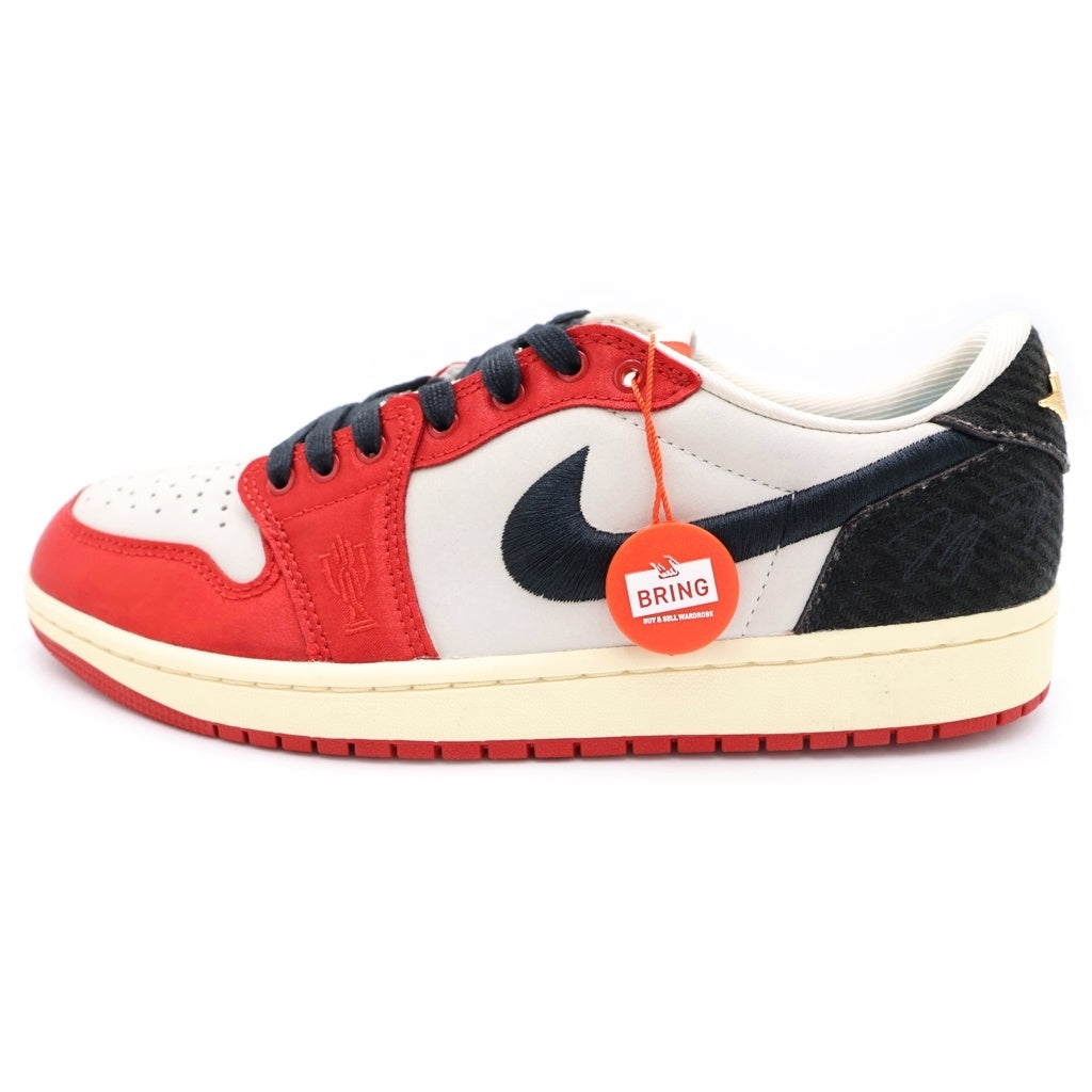 NIKE(ナイキ) ×Trophy Room AIR JORDAN 1 LOW OG トロフィールーム エアジョーダン1 ローカットスニーカー レッド/ブラック US9.5/27.5cm FN0432-100