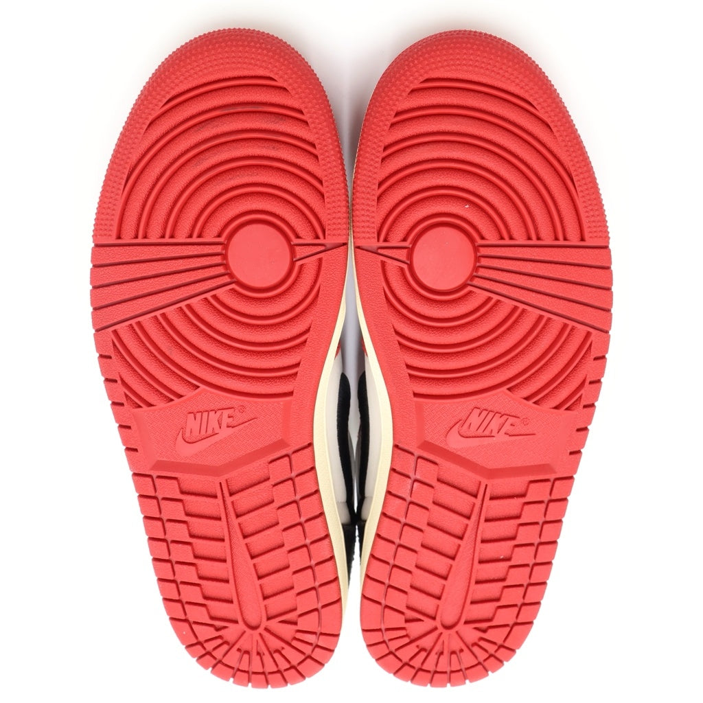 NIKE(ナイキ) ×Trophy Room AIR JORDAN 1 LOW OG トロフィールーム エアジョーダン1 ローカットスニーカー レッド/ブラック US9.5/27.5cm FN0432-100