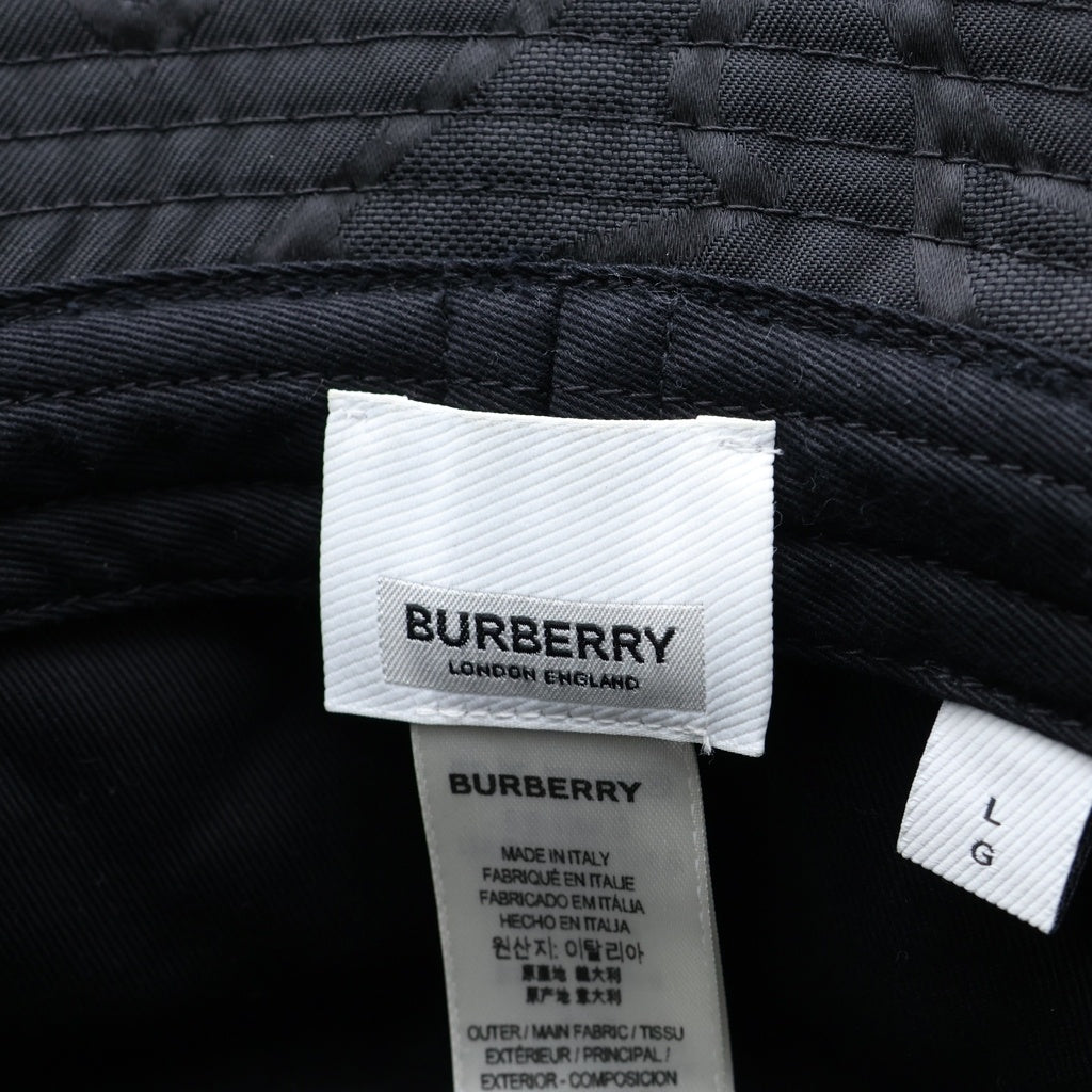 BURBERRY(バーバリー) TB MONOGRAM JACQUARD HAT モノグラム ジャカード ハット 帽子 ブラック 8048768
