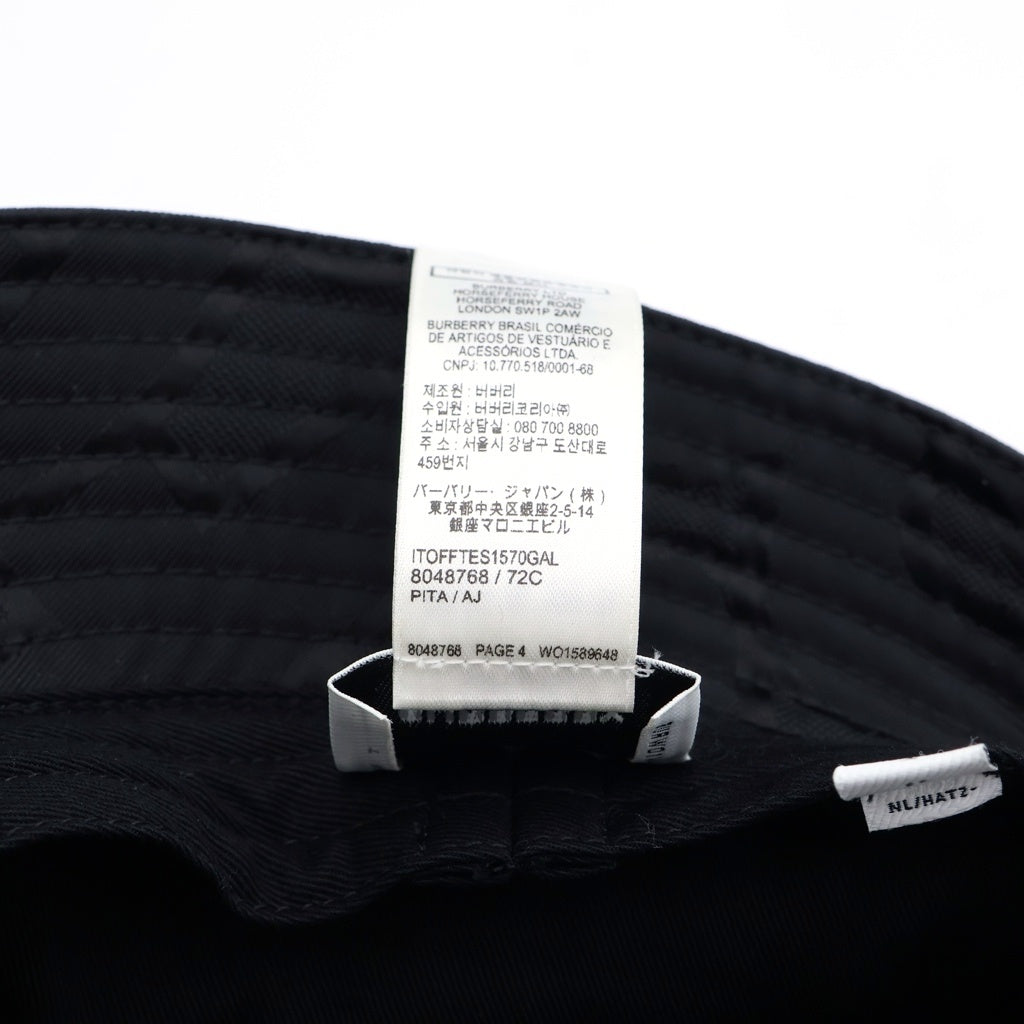 BURBERRY(バーバリー) TB MONOGRAM JACQUARD HAT モノグラム ジャカード ハット 帽子 ブラック 8048768