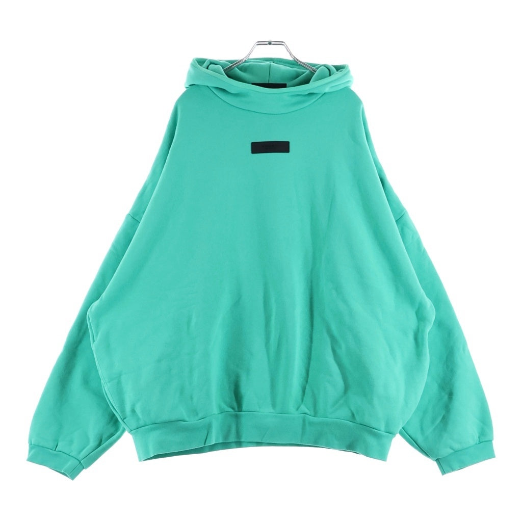 FEAR OF GOD ESSENTIALS(フィアオブゴッド エッセンシャルズ) Pullover Hoodie ラバーロゴ プルオーバー スウェットパーカー フーディ グリーン