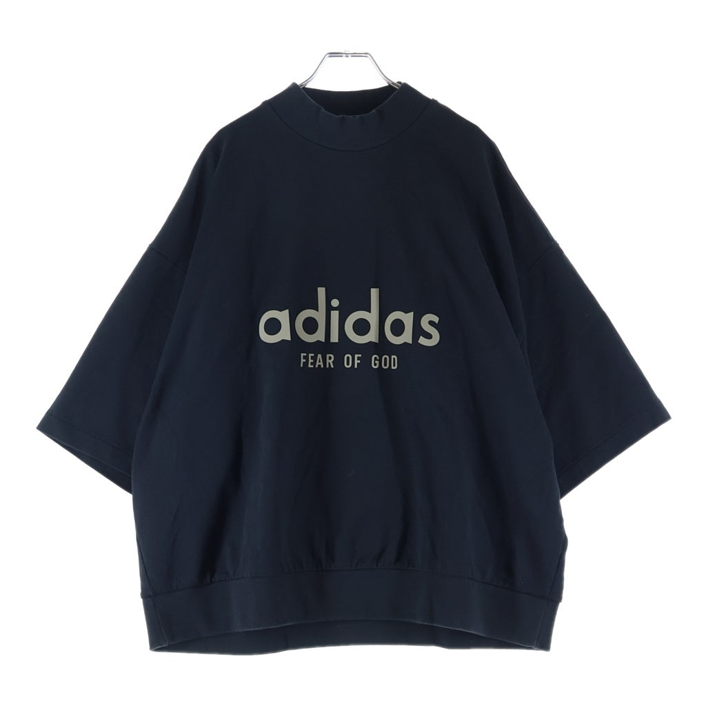 FEAR OF GOD ESSENTIALS(フィアオブゴッド エッセンシャルズ) ×adidas Athletics Heavy Jersey Mock Tee アディダス アスレチックヘビージャージ モック半袖Tシャツ ブラック IS6839