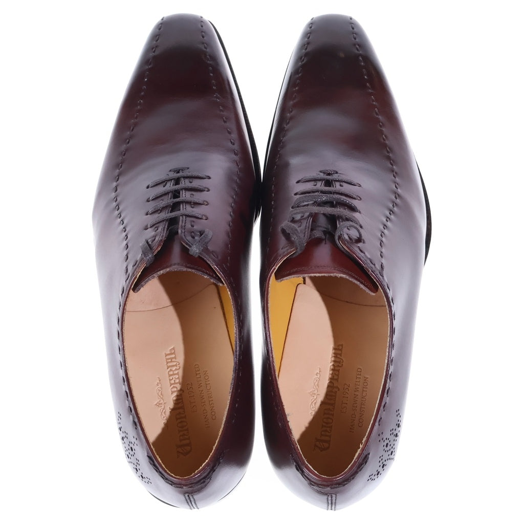 UNION IMPERIAL(ユニオンインペリアル) キップレザー ホールカット レザー ビジネスシューズ ブラウン U1102