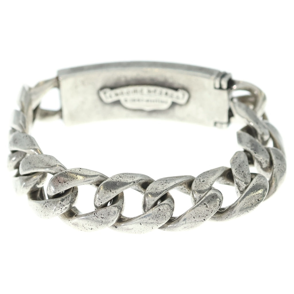 CHROME HEARTS(クロムハーツ) OLD ID FLORAL CRS オールド フローラルクロスIDクラシックリンク ブレスレット 11LINK シルバー