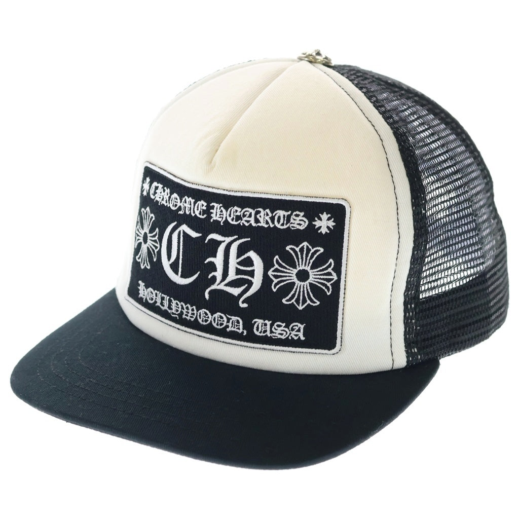 CHROME HEARTS(クロムハーツ) CH TRUCKER CAP CH トラッカーメッシュキャップ 帽子 ブラック/ホワイト