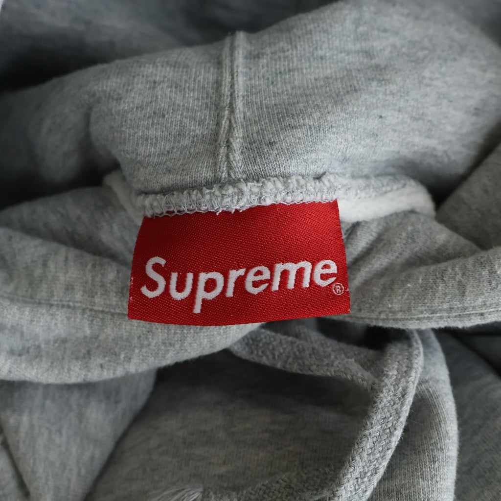 SUPREME(シュプリーム) 19AW Mirrored Logo Hooded Sweatshirt アップリケロゴ プルオーバースウェットパーカー フーディ グレー