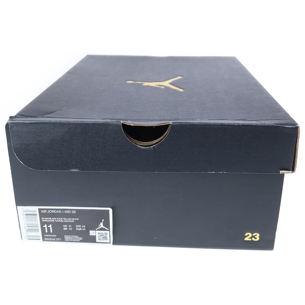 NIKE(ナイキ) AIR JORDAN 1 MID SE 852542-071 エアジョーダン1 ミッド ミドルカットスニーカー シューズ イエロー/ブラック US11/29.0cm