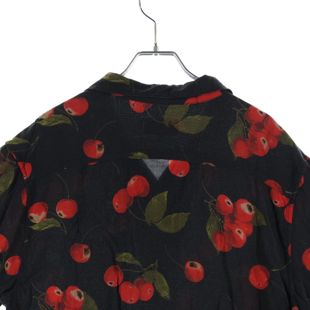 SUPREME(シュプリーム) 19SS Cherry Rayon S/S Shirt チェリー総柄 レーヨン 半袖シャツ ショートスリーブ ブラック