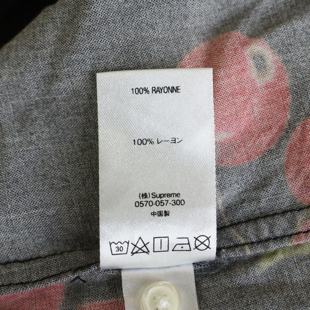 SUPREME(シュプリーム) 19SS Cherry Rayon S/S Shirt チェリー総柄 レーヨン 半袖シャツ ショートスリーブ ブラック