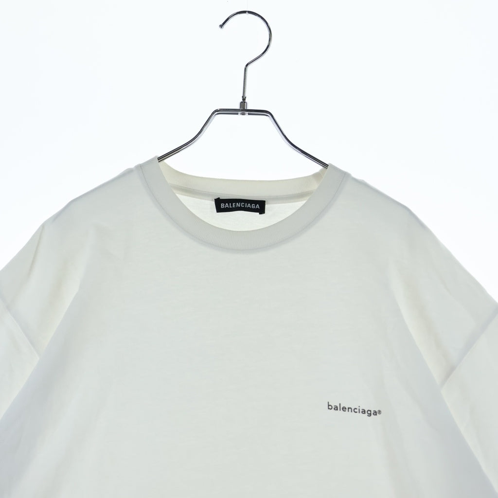 BALENCIAGA(バレンシアガ) 18AW コピーライトロゴ クルーネック 半袖Tシャツ カットソー ホワイト 508203 TBV43