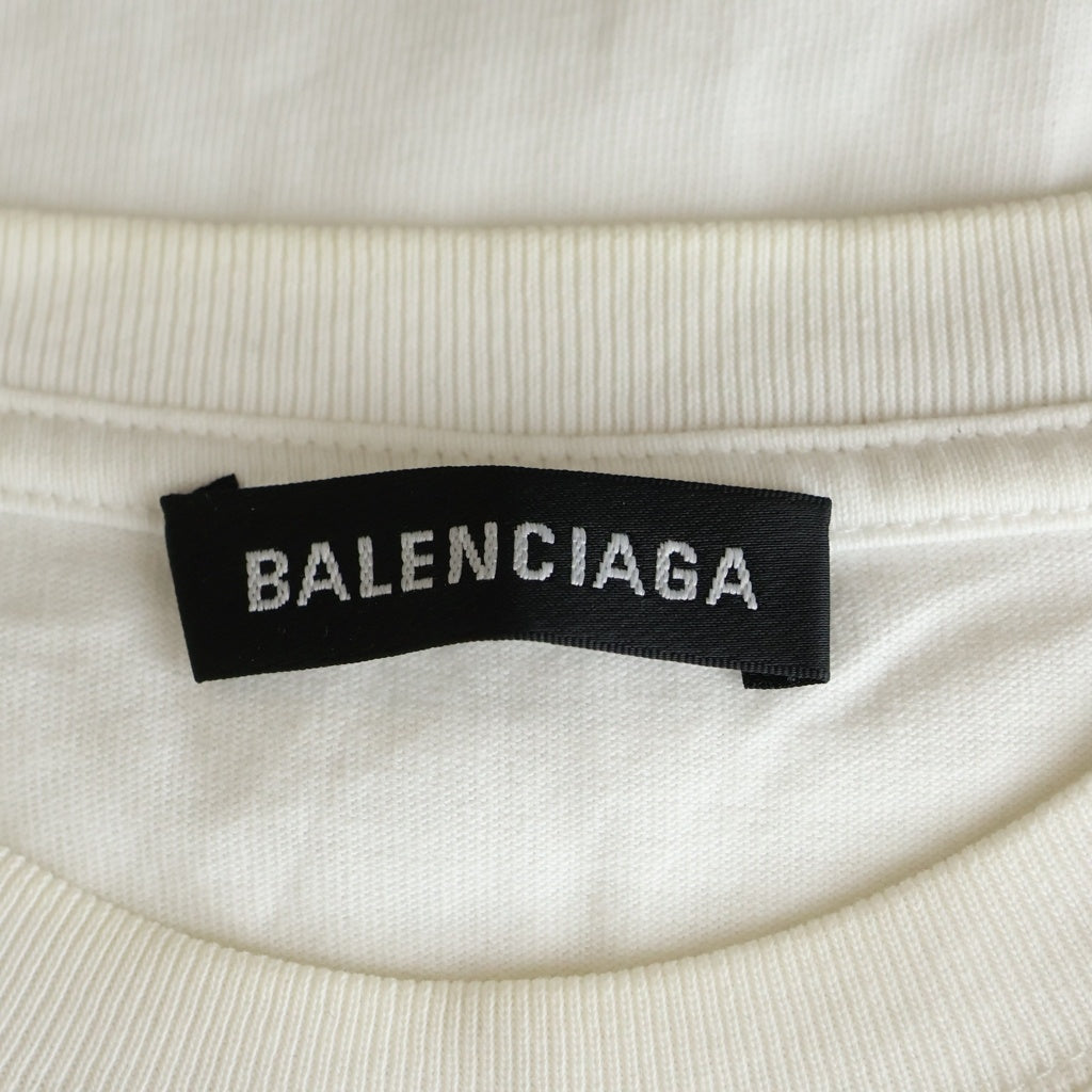 BALENCIAGA(バレンシアガ) 18AW コピーライトロゴ クルーネック 半袖Tシャツ カットソー ホワイト 508203 TBV43