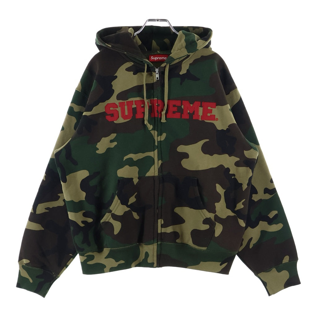 SUPREME(シュプリーム) 25AW Collegiate Applique Zip Up Hooded Sweatshirt カモフラ カレッジエイト アップリケ ジップアップ フーデッド スウェットシャツ