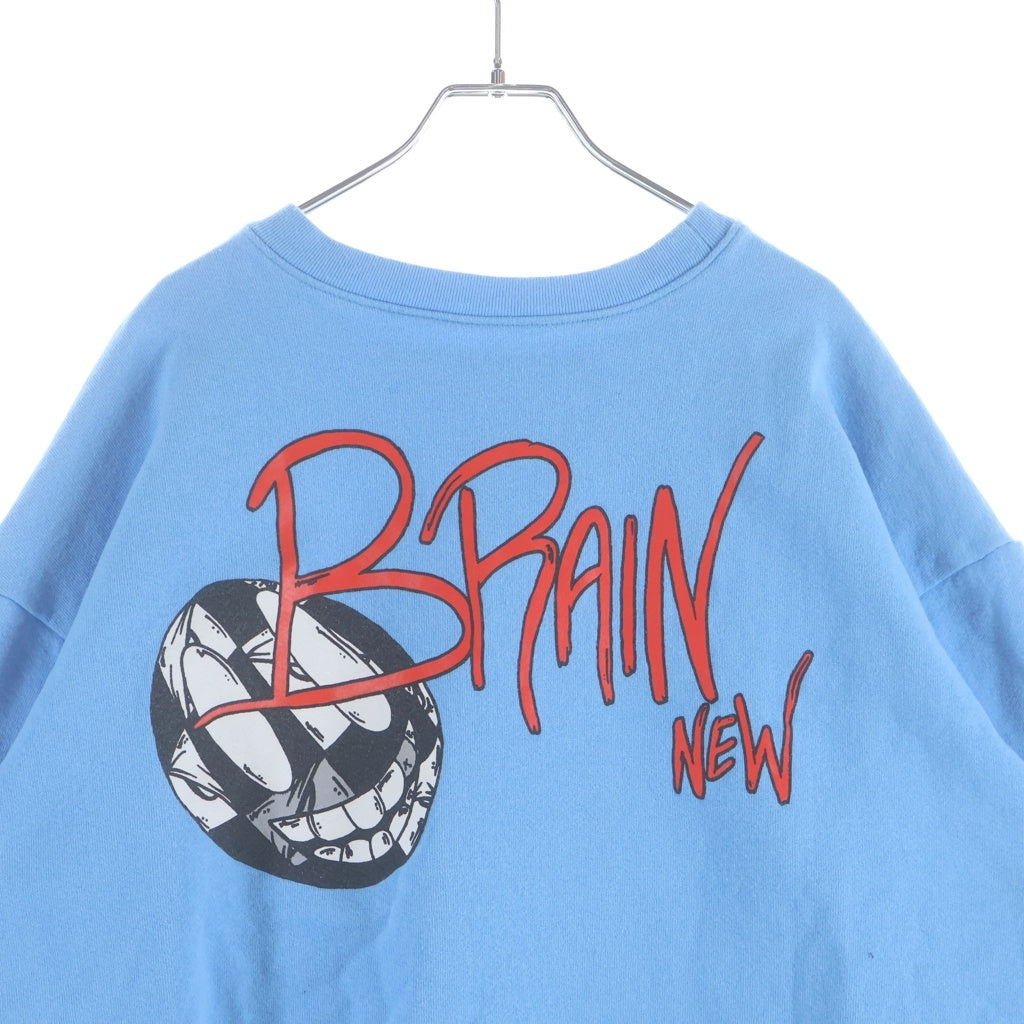 CHROME HEARTS(クロムハーツ) MATTY BOY PPO BRAIN NEW SWTSHRT マッティボーイ ブレインニュー クルーネック長袖スウェットトレーナー ブルー