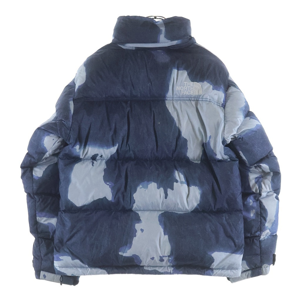 SUPREME(シュプリーム) 21AW Bleached Denim Print Nuptse Jacket ND52100I ブリーチド デニム プリント ヌプシ ダウン ジャケット ブルー