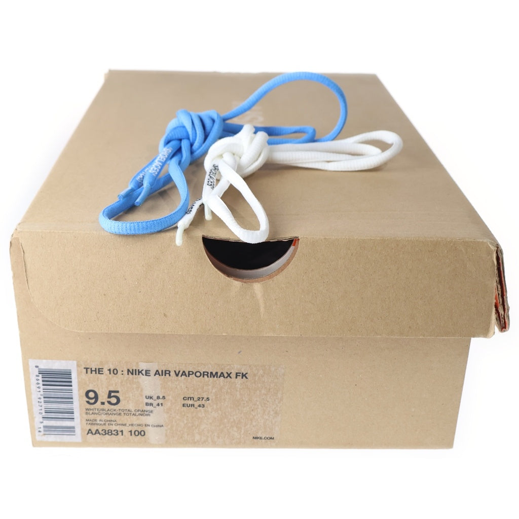 NIKE(ナイキ) ×OFF-WHITE THE 10 AIR VAPORMAX FK オフホワイト ザテン エアヴェイパーマックス フライニット ローカットスニーカー ホワイト US9.5/27.5cm AA3831-100