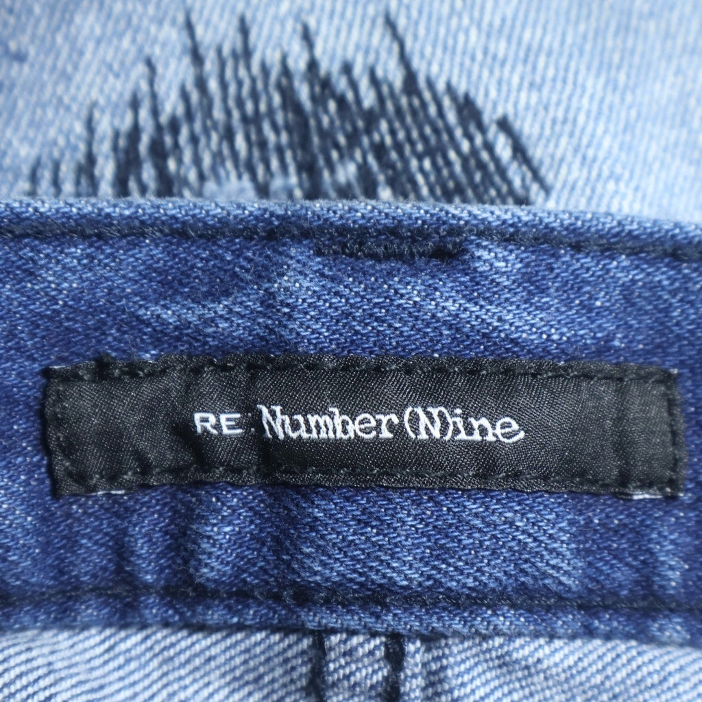 NUMBER (N)INE(ナンバーナイン) CLASH SLIM TAPERED DENIM PANTS ジップフライ クラッシュ スリムテーパードスリムパンツ インディゴ NMBpt747