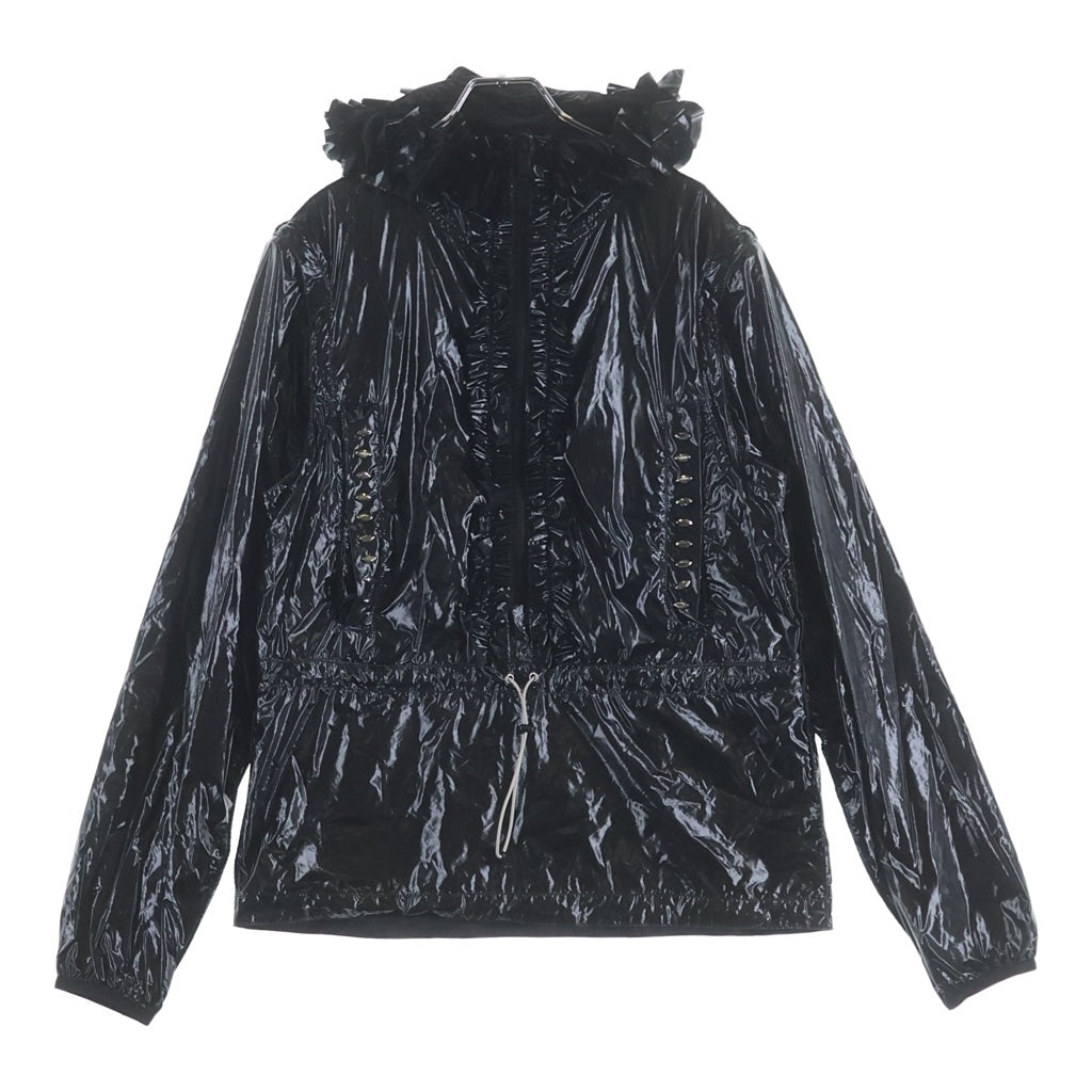MASU(エムエーエスユー) 23SS DANCING ANORAK MMSS-BL0523 ダンシングアノラック ジップアップ ナイロン フーディパーカー ブラック