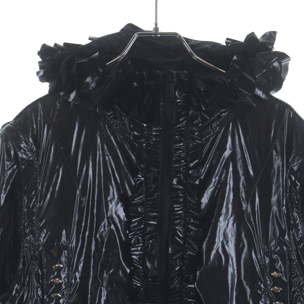 MASU(エムエーエスユー) 23SS DANCING ANORAK MMSS-BL0523 ダンシングアノラック ジップアップ ナイロン フーディパーカー ブラック
