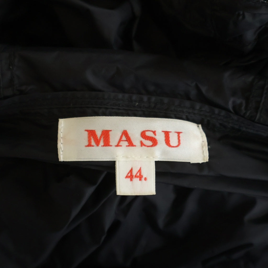 MASU(エムエーエスユー) 23SS DANCING ANORAK MMSS-BL0523 ダンシングアノラック ジップアップ ナイロン フーディパーカー ブラック