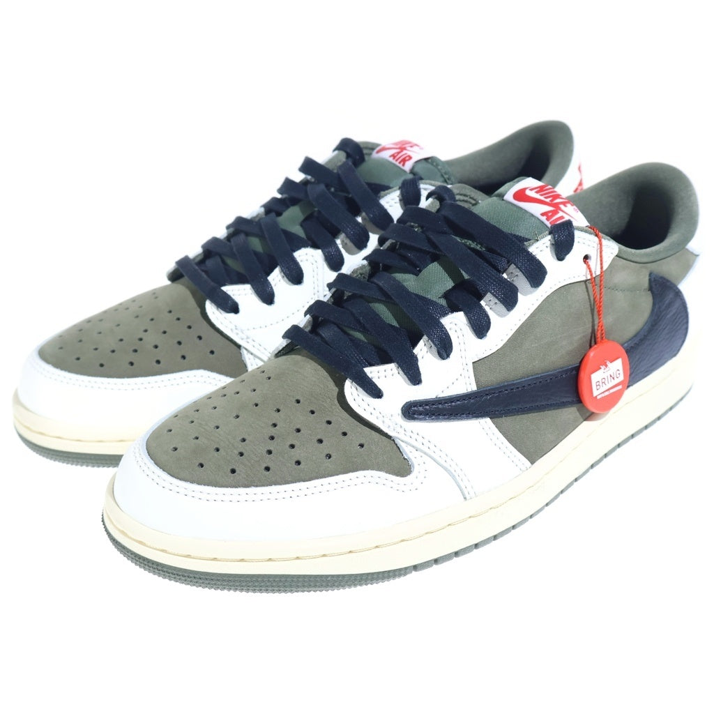 NIKE(ナイキ) ×TRAVIS SCOTT AIR JORDAN 1 LOW OG REVERSE OLIVE トラヴィススコット エアジョーダン 1 ローカットスニーカー カーキ US10/28.0cm DM7866-200
