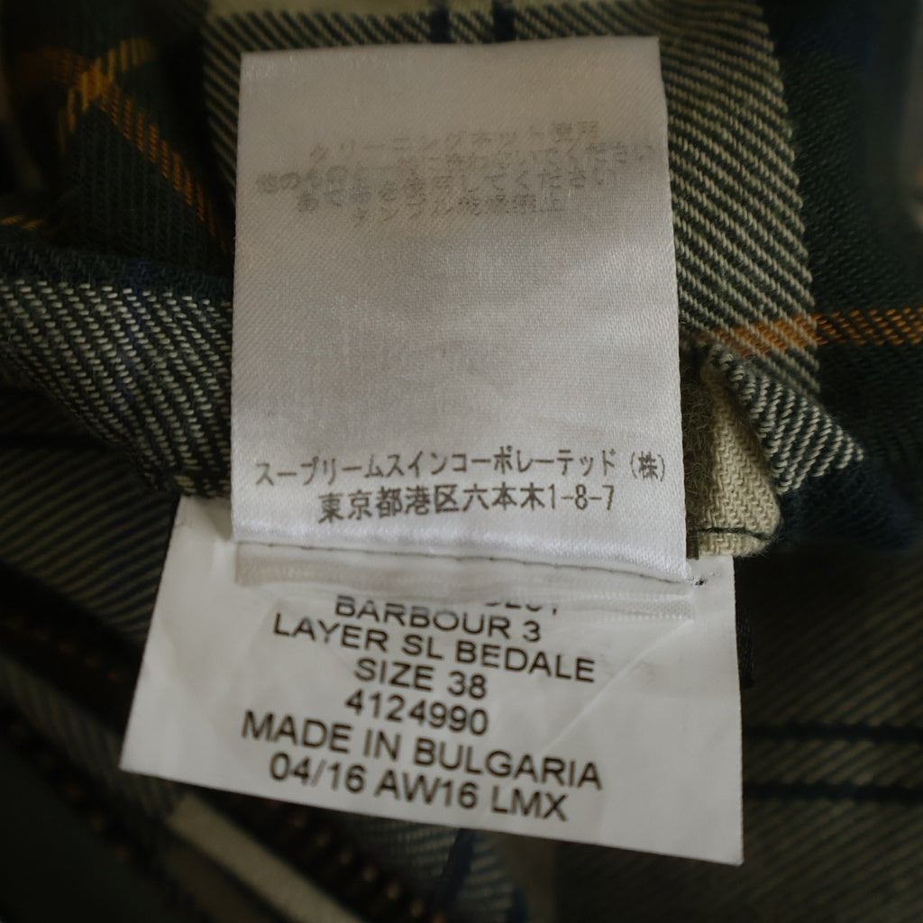 Barbour(バブアー) 16AW コーデュロイカラー 裏地チェック ピンズ付き