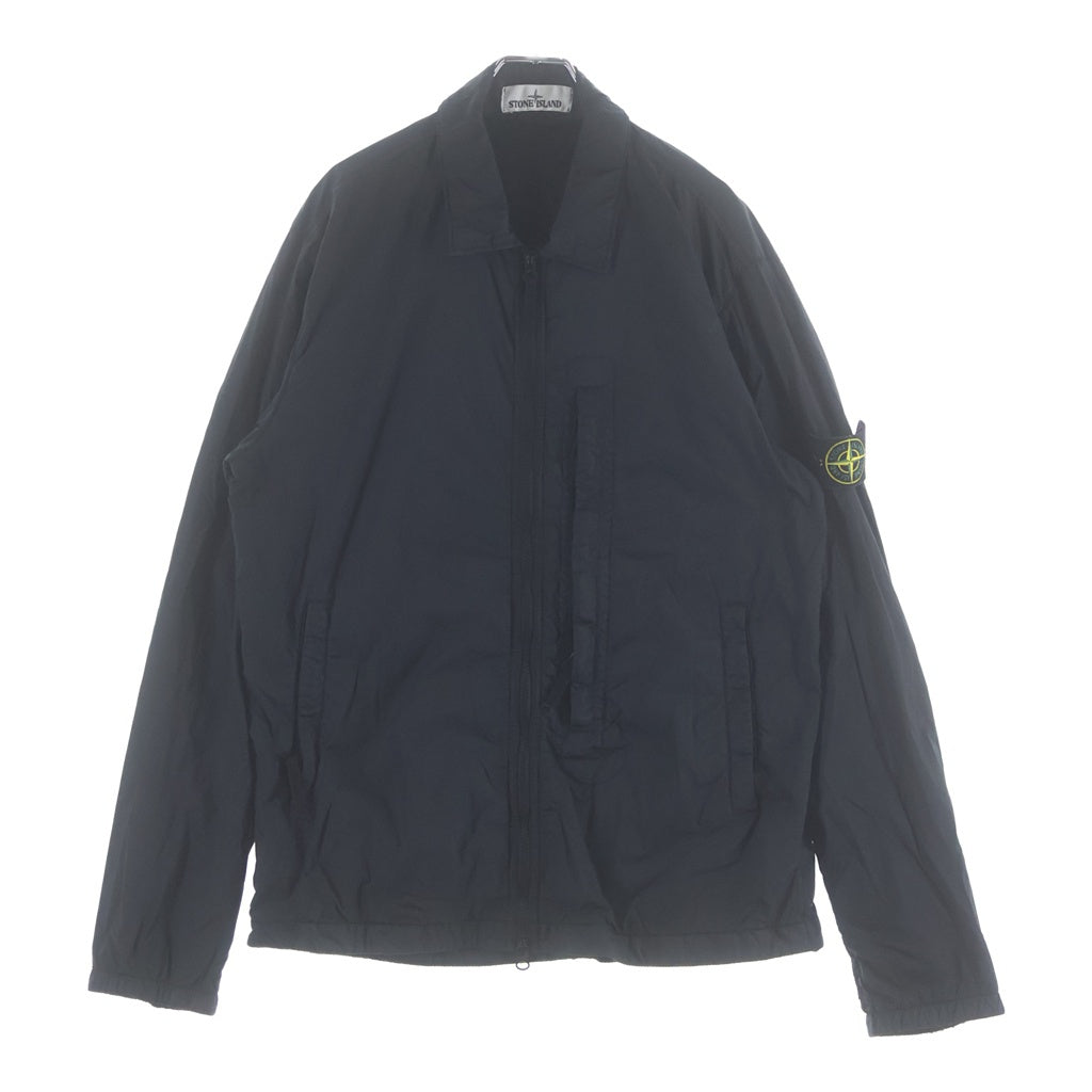 STONE ISLAND(ストーンアイランド) 20AW GARMENT DYED CRINKLE RE ガーメントダイ ジップアップ ナイロンジャケット ブラック 731510123