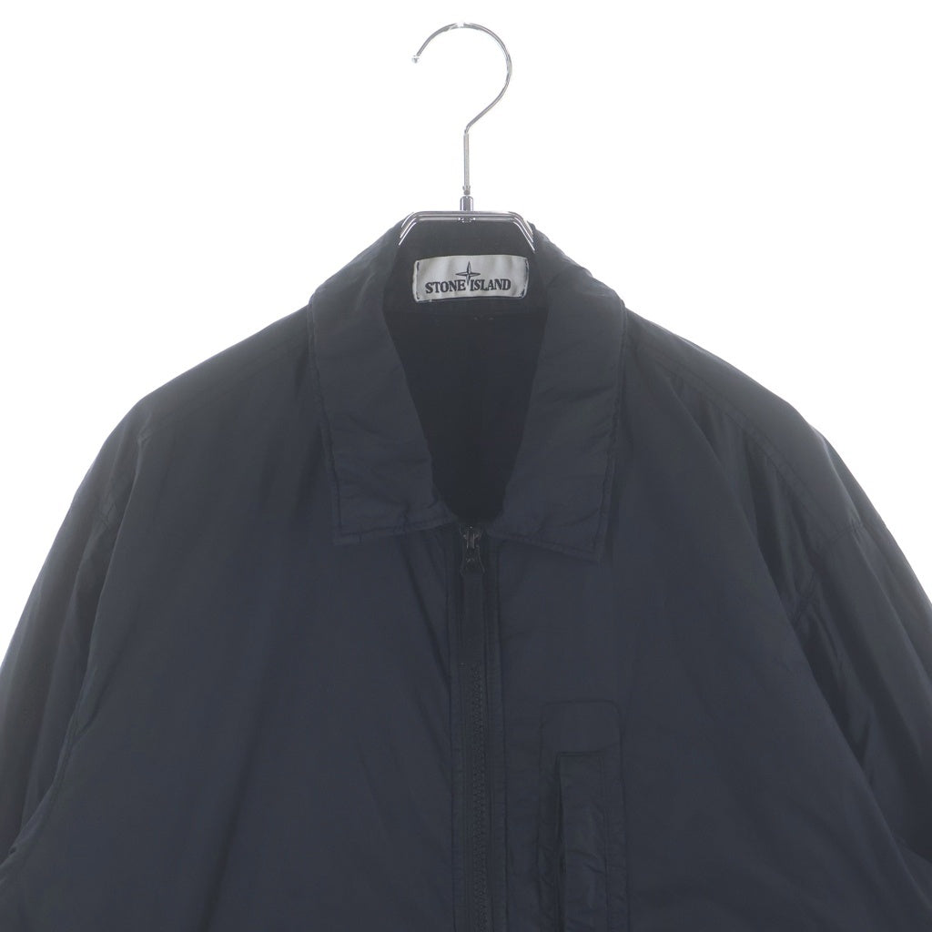 STONE ISLAND(ストーンアイランド) 20AW GARMENT DYED CRINKLE RE ガーメントダイ ジップアップ ナイロンジャケット ブラック 731510123
