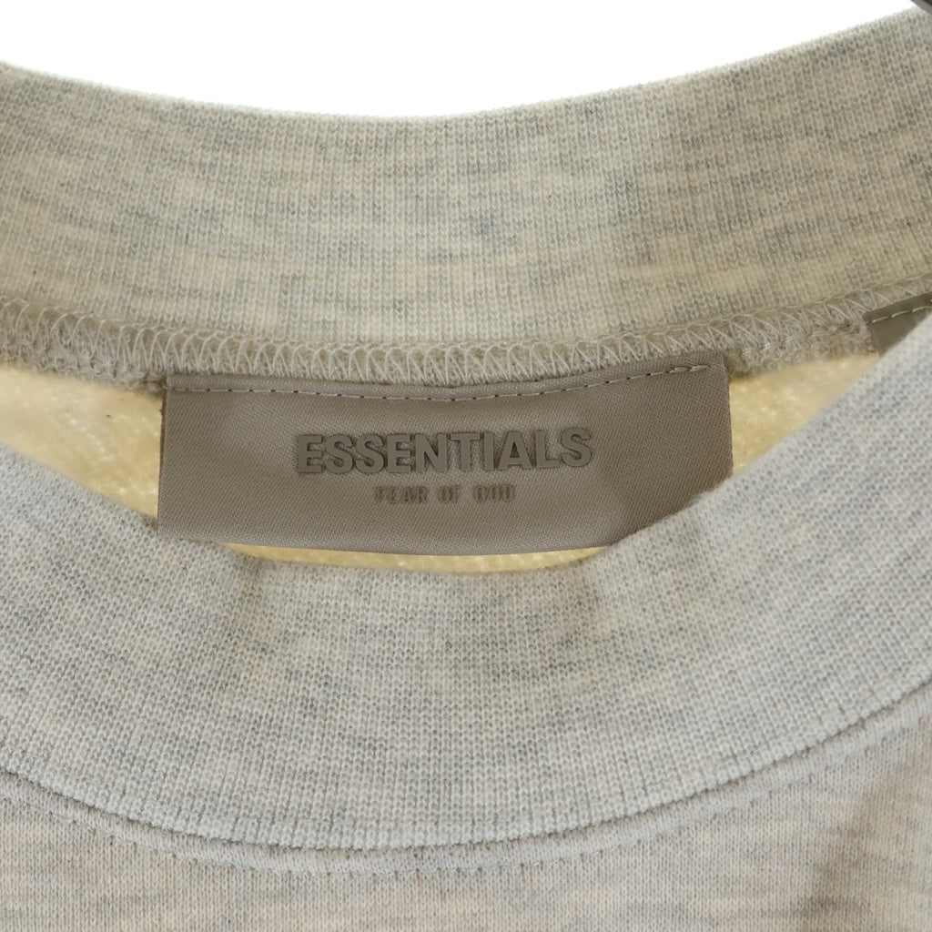 FEAR OF GOD ESSENTIALS(フィアオブゴッド エッセンシャルズ) ラバーロゴ モックネック 長袖スウェット トレーナー グレー