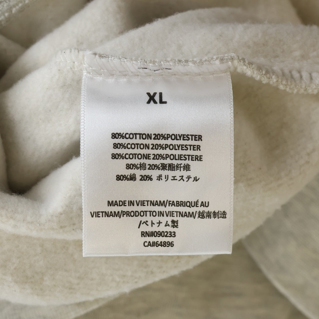 FEAR OF GOD ESSENTIALS(フィアオブゴッド エッセンシャルズ) ラバーロゴ モックネック 長袖スウェット トレーナー グレー