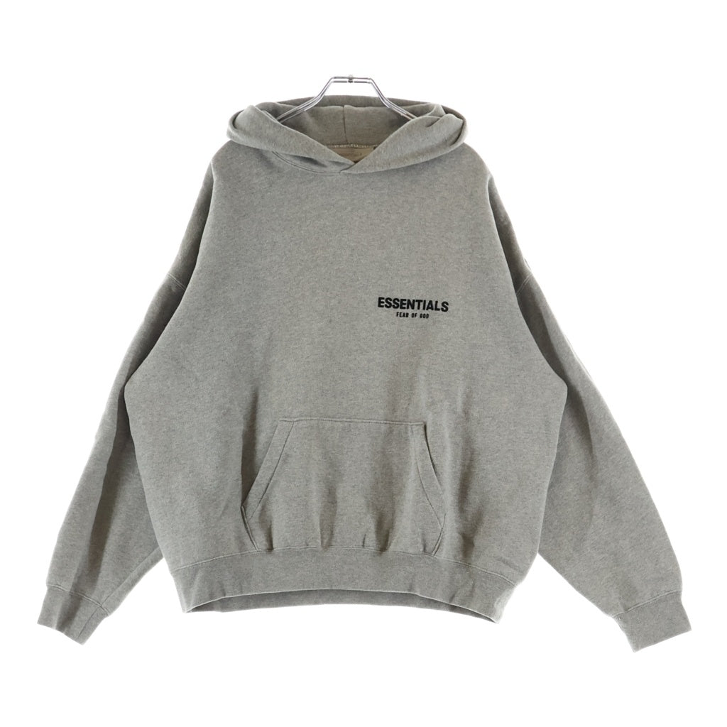 FEAR OF GOD ESSENTIALS(フィアオブゴッド エッセンシャルズ) バックロゴ フーディー プルオーバー スウェットパーカー グレー