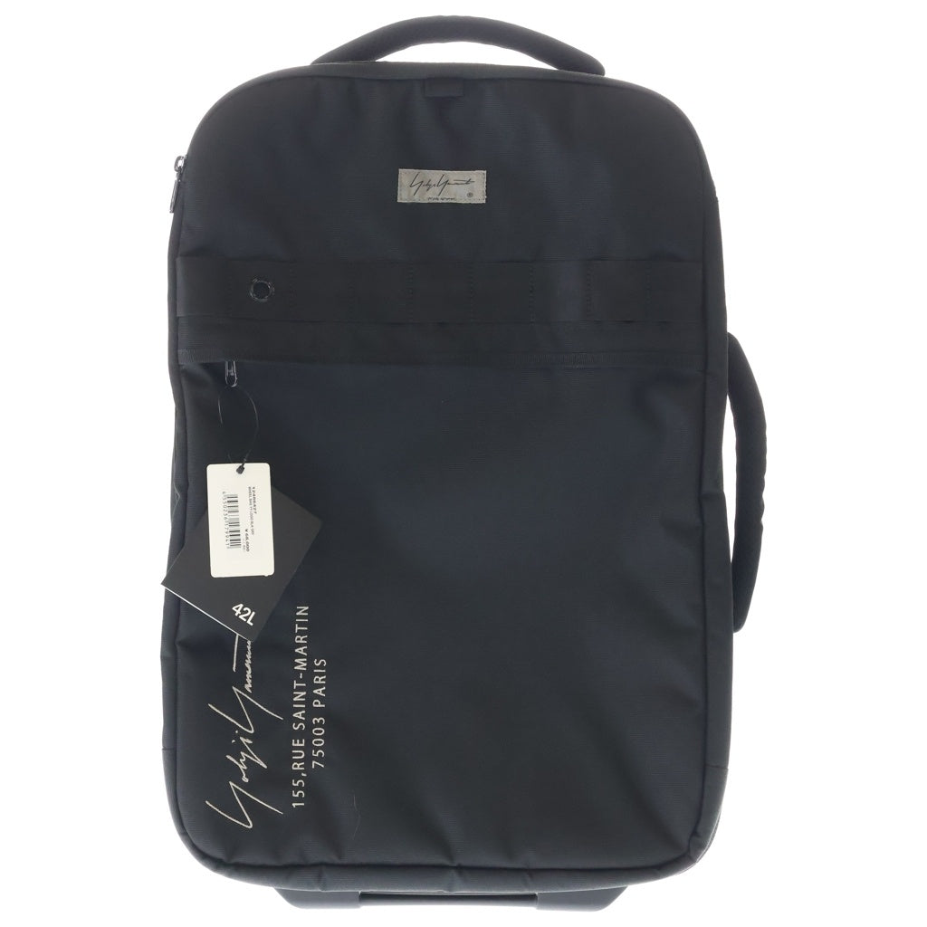 Yohji Yamamoto(ヨウジヤマモト) × NEW ERA WHEEL BAG YY LOGO フロントロゴ刺繍 キャリーケース バッグ ブラック HN-147-958
