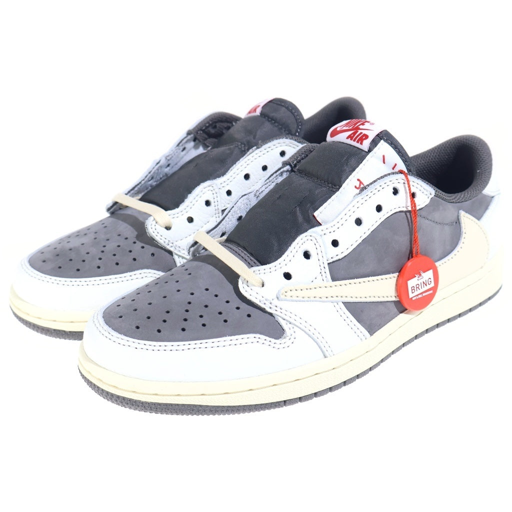 NIKE(ナイキ) ×TRAVIS SCOTT AIR JORDAN 1 LOW REVERSE MOCHA DM7866-162 トラヴィススコット エアジョーダン 1 ローカットスニーカー ブラウン/ホワイト US7/25.0cm レディース