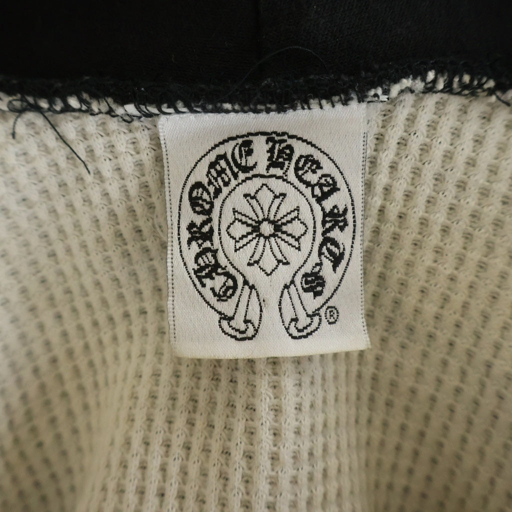 CHROME HEARTS(クロムハーツ) OLD THRML SWTSHRT HD ZIP 裏地サーマルアームロゴプリント ダガージップアップパーカー ブラック