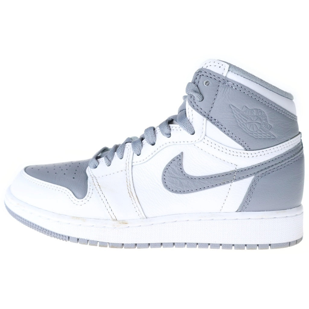 NIKE(ナイキ) AIR JORDAN 1 RETRO HIGH OG GS 575441-037 エア ジョーダン 1 オリジナル ユースサイズ ハイカットスニーカー ホワイト/グレー US5Y/23.5cm レディース