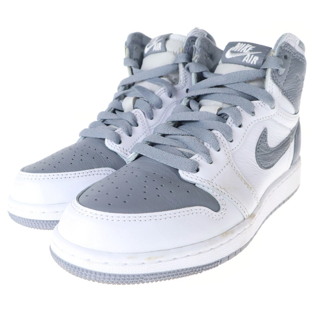 NIKE(ナイキ) AIR JORDAN 1 RETRO HIGH OG GS 575441-037 エア ジョーダン 1 オリジナル ユースサイズ ハイカットスニーカー ホワイト/グレー US5Y/23.5cm レディース