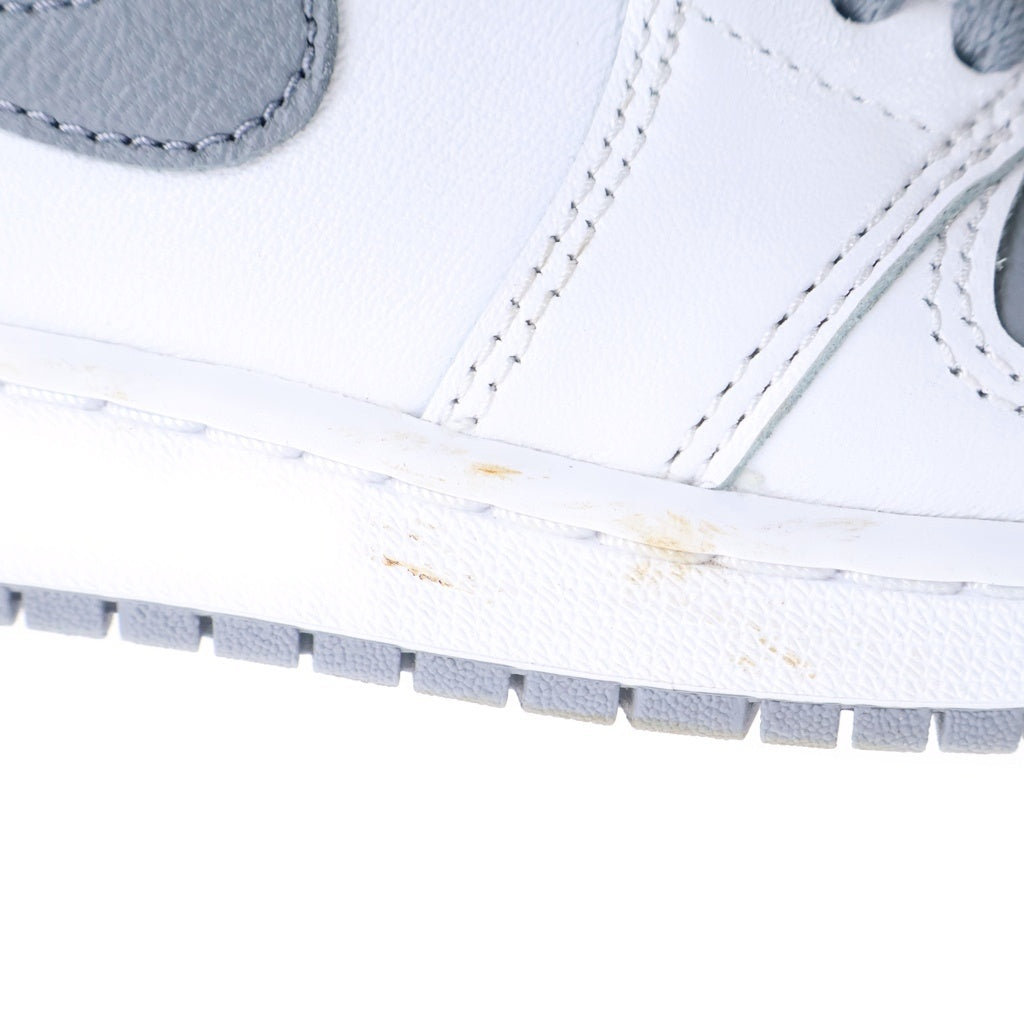 NIKE(ナイキ) AIR JORDAN 1 RETRO HIGH OG GS 575441-037 エア ジョーダン 1 オリジナル ユースサイズ ハイカットスニーカー ホワイト/グレー US5Y/23.5cm レディース