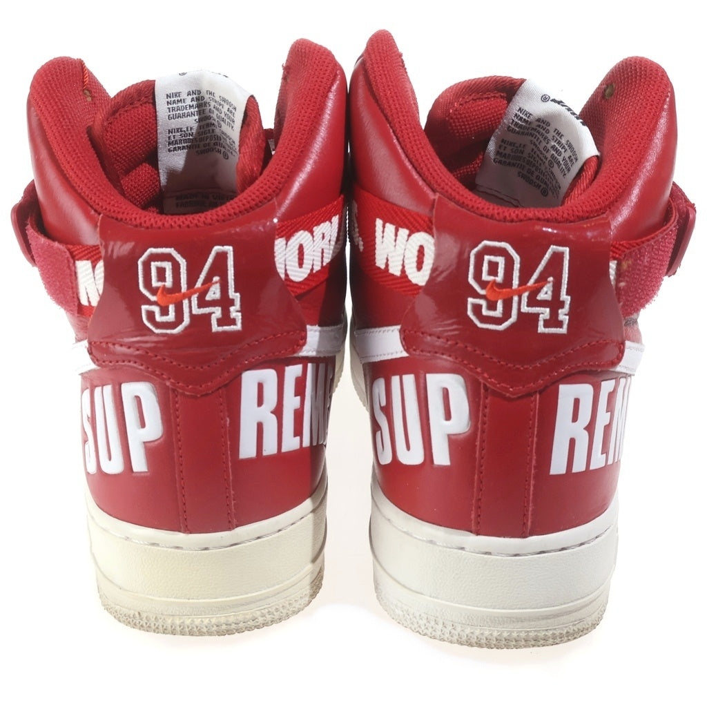 NIKE(ナイキ) 【観賞用 2014年製】 14AW ×SUPREME AIR FORCE 1 HIGH WORLD FAMOUS エアフォース1 ハイ ワールド フェイマス ハイカットスニーカー 698696-610