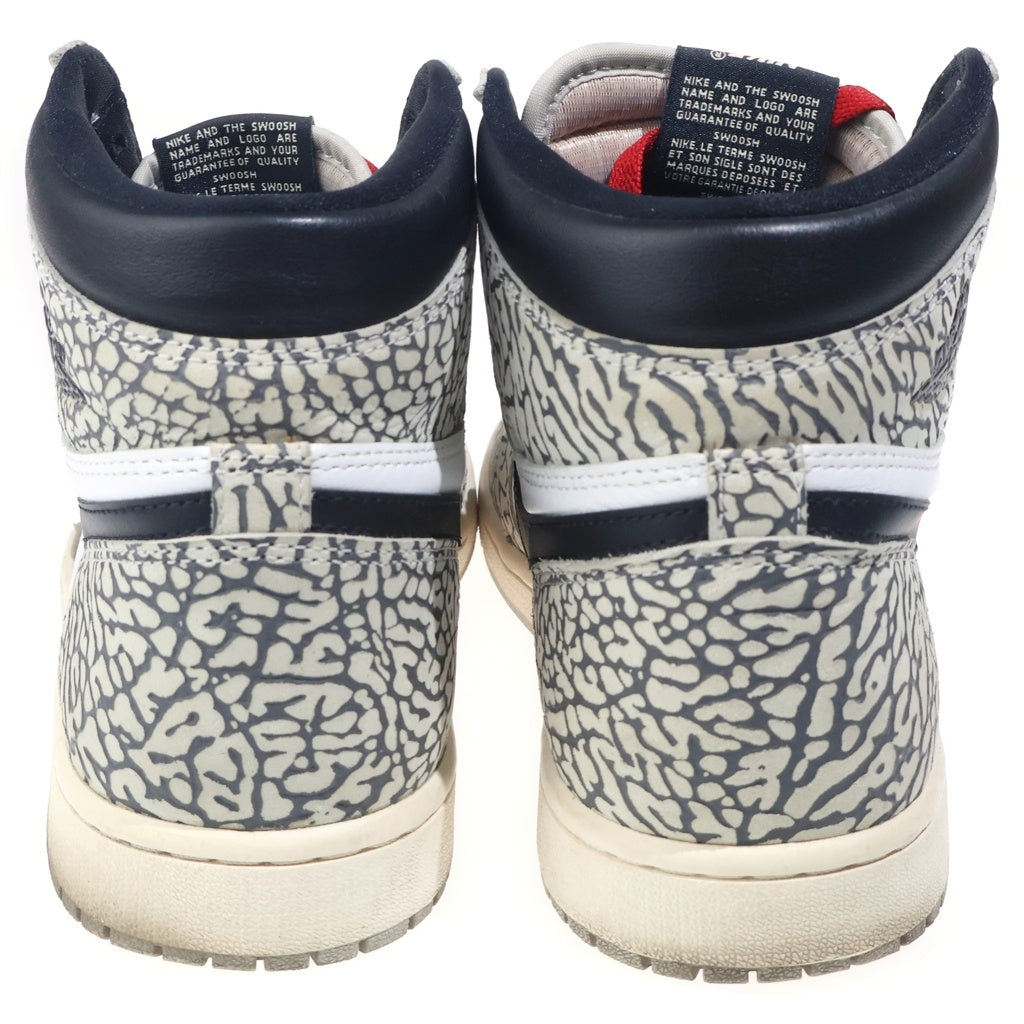 NIKE(ナイキ) AIR JORDAN 1 RETRO HIGH OG WHITE CEMENT ELEPHANT エア