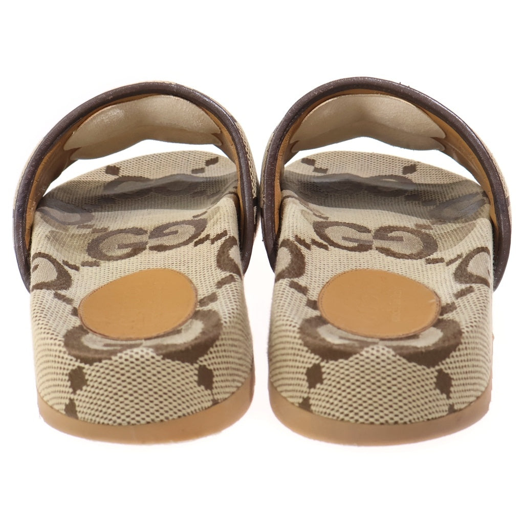 GUCCI(グッチ) GG柄キャンバス スライドサンダルシューズ ブラウン 624695