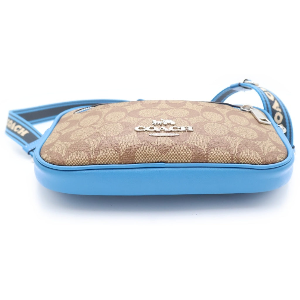 COACH(コーチ) シグネチャーロゴ エリアス ウエストポーチ ベルトバッグ ショルダーバッグ ブラウン/ブルー CJ505