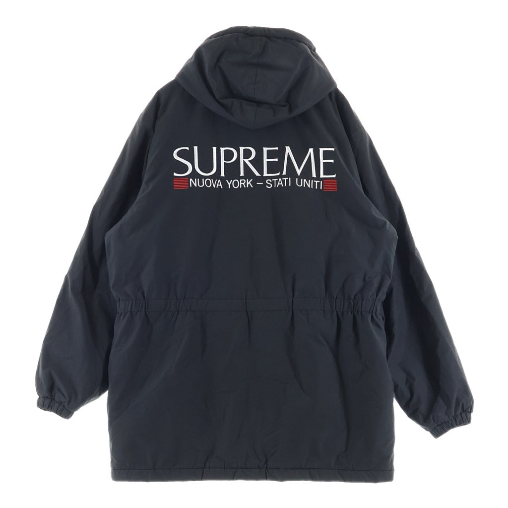 SUPREME(シュプリーム) 21SS Polartec Lined Sideline Parka ポーラテック ラインド サイドライン 裏地ボア フーデッドジャケット ブラック